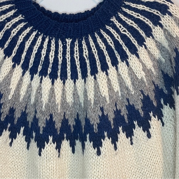 Vintage Grigoropoulos Bros Handknitted Wool Fair Isle Nordic Sweater Unisex - Picture 3 of 7